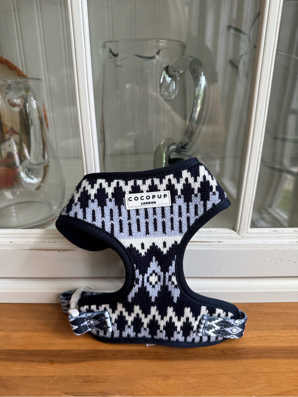 Cocopup London Navy & White Knit Dog Harness